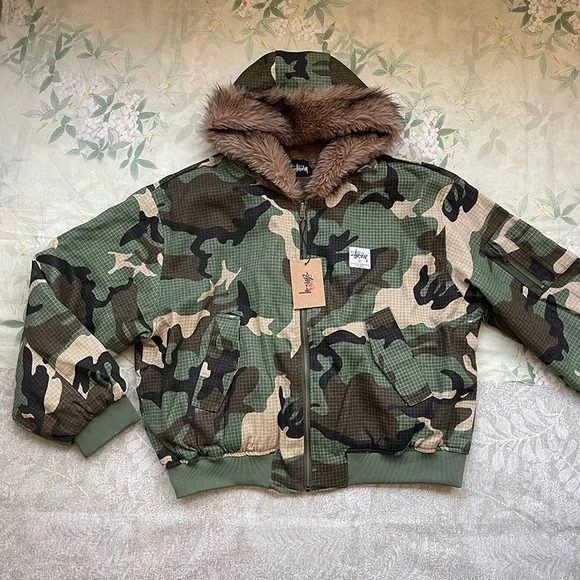 Stussy Military Bomber Far Zip Up Jacket - Picture 1 of 11
